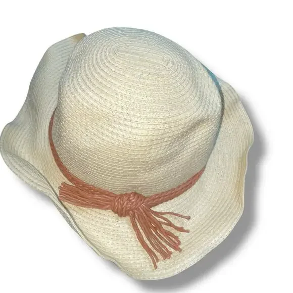 D&Y Straw Sun Hat 3.5" Wide Brim Packable Travel Beach Hike Cruise Women Tan - Picture 2 of 11